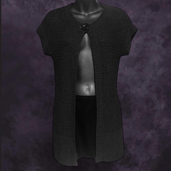 Deane & White Sweaters - Black Knit Babydoll Cardigan